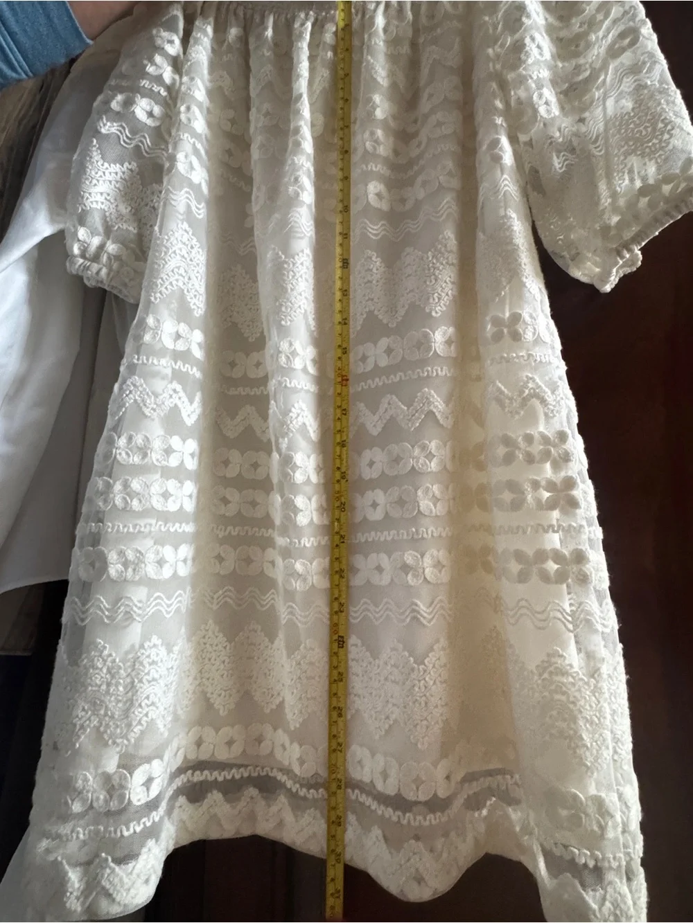 Trina Turk Ivory Lace Off-Shoulder Mini Dress - Picture 2 of 4
